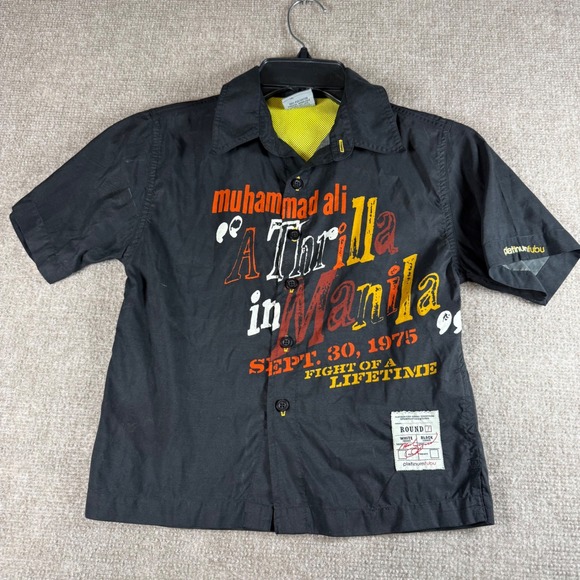 Platinum Fubu Other - Platinum‎ FUBU Muhammad Ali Thrilla in Manila Kids Shirt Black Size M Boxing Top